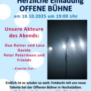 Offene Bühne im Oktober